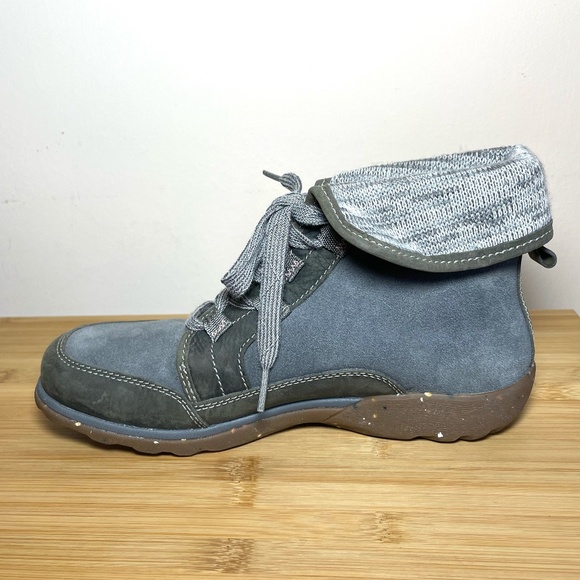 Chaco Barbary Castle Rock Waterproof Leather Wool Fold Down Collar Boots Booties - Picture 8 of 10